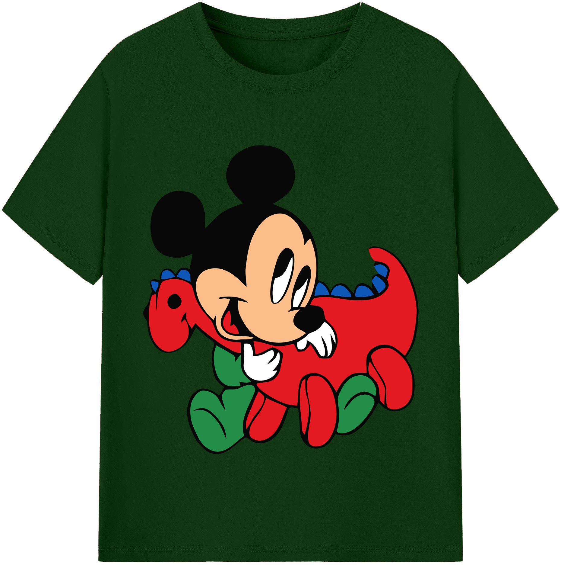 （画像用） ミッキーマウス Mickey Mouse 綿100％半袖Tシャツ（フロントプリント）